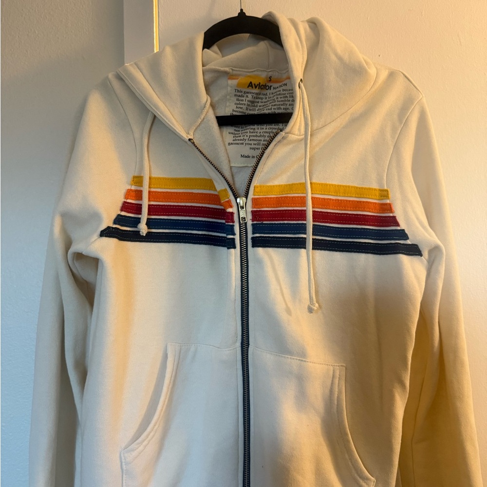 Aviator Nation Vintage White Hoodie